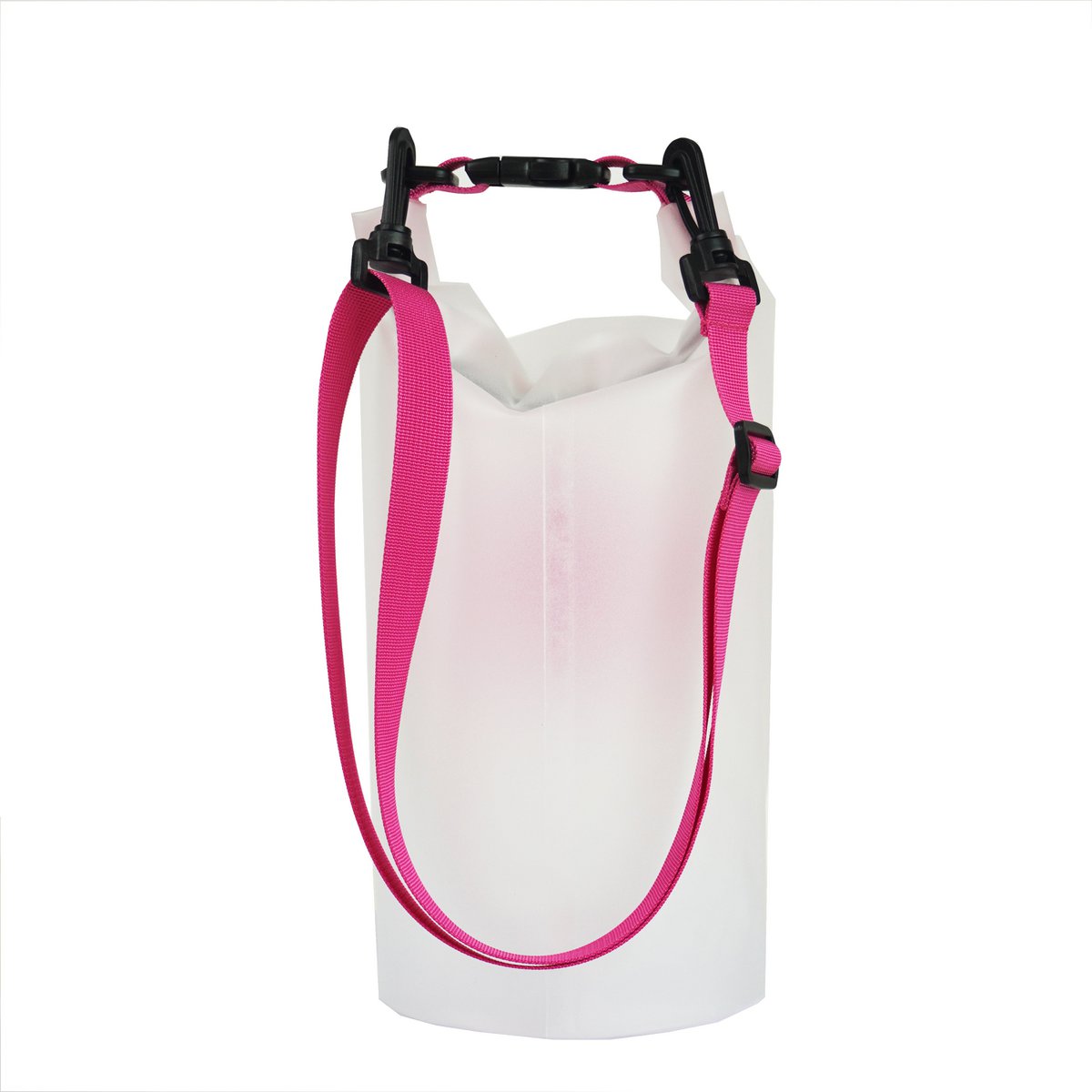 ASCIUGAMANO DA GO Borsa Roll N Go Dry 5L | Borsa da surf per piscina da spiaggia trasparente impermeabile | Rosa