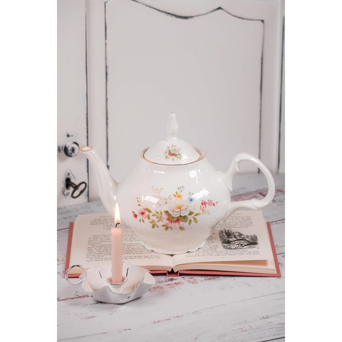 Theepot Engelse tuin 1200 ml Isabelle Rose