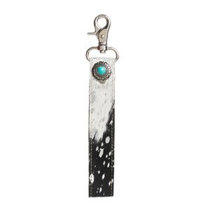 Myra Bag Concho Delight Key Fob in Black & White