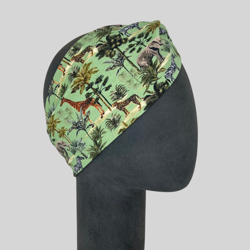 Headband Animal Wildlife Green Jersey