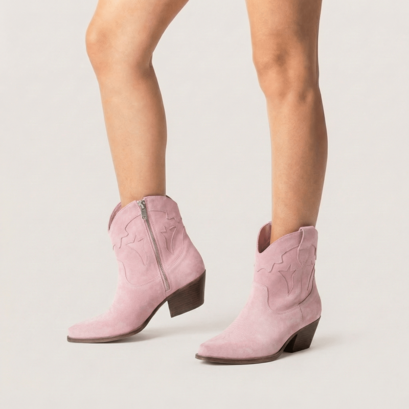 Vicky Pink Texan ankelstøvler