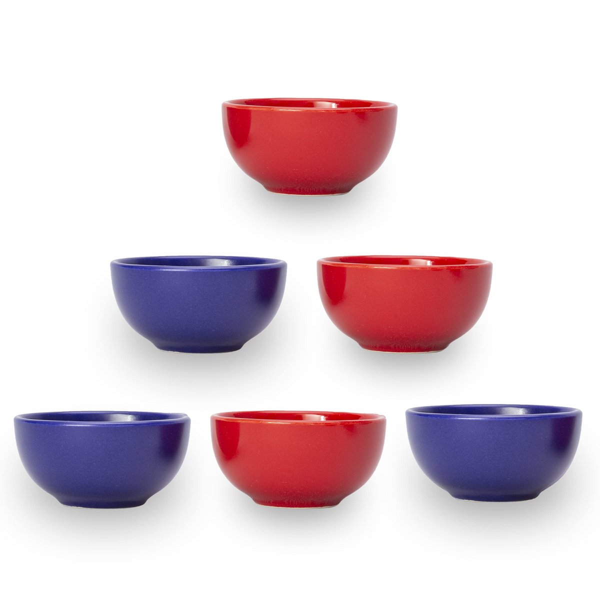 Zestaw 6 małych dekoracyjnych misek porcelanowych, styl Matrix 8cm