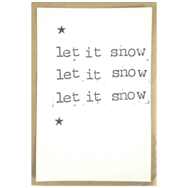 Let it snow let it snow let it snow