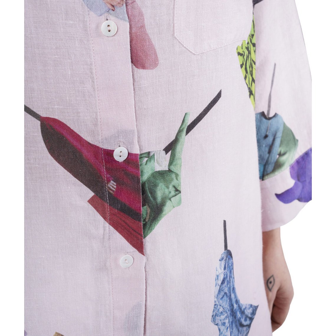 Linnen overhemd Fashionista Roze