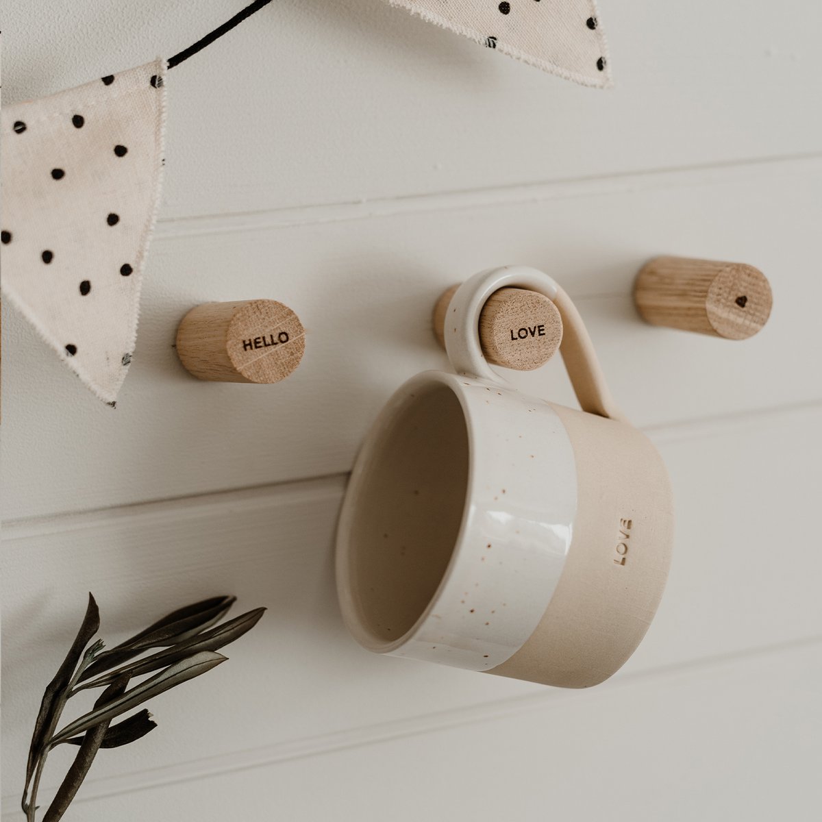Wandhaken Hello Love im 3er Set (VE = 6 Sets)