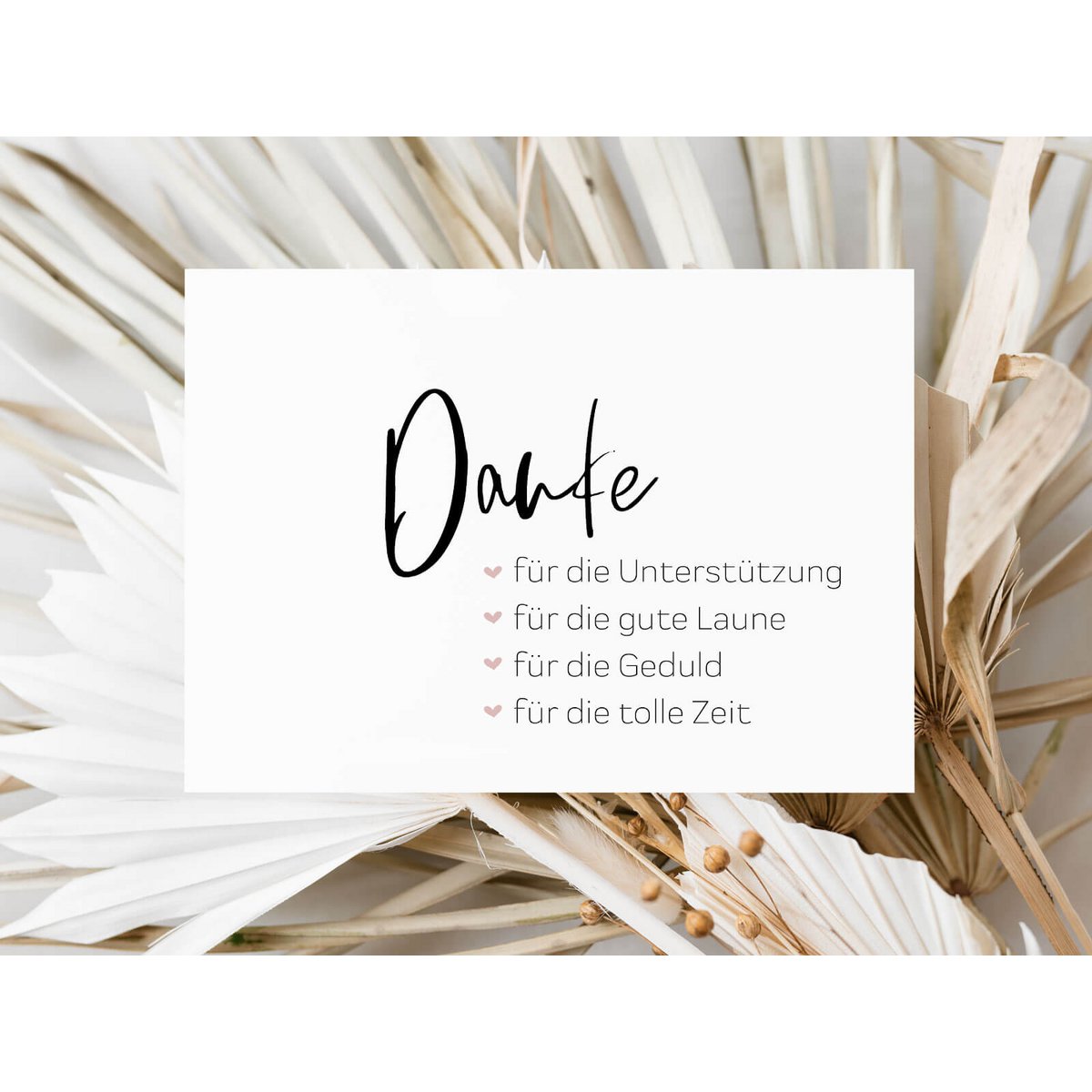 Postcard "Thank you (support)" statement