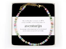 Enkelbandje Paru aventurijn, zilver of goud rvs