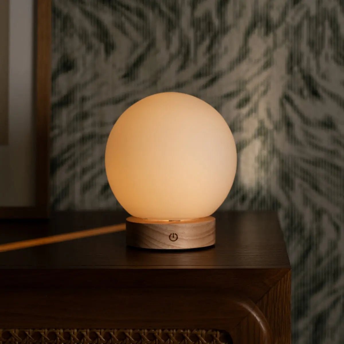 Flore Lichtbruine Houten Oplaadbare Lamp