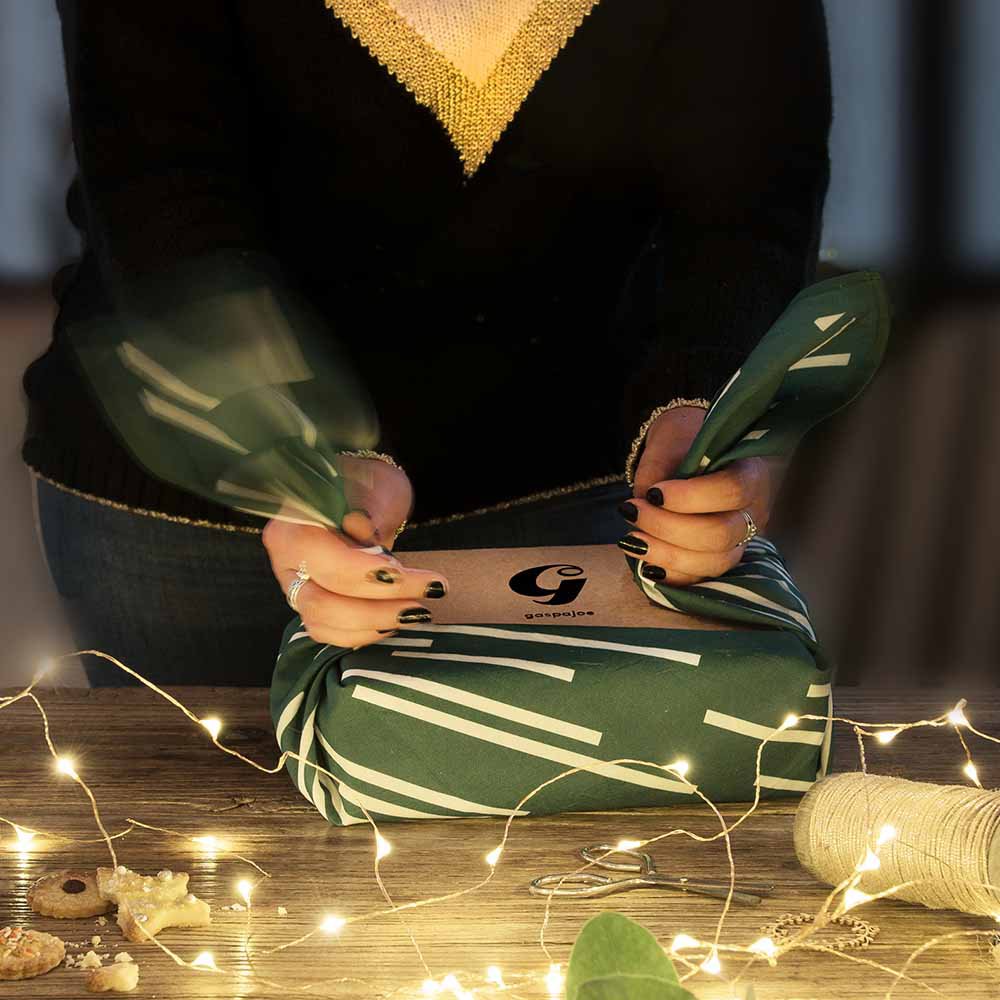 4 XL Furoshikis in organic cotton 65 cm x 65 cm