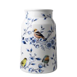 Vase milk can for forest birds