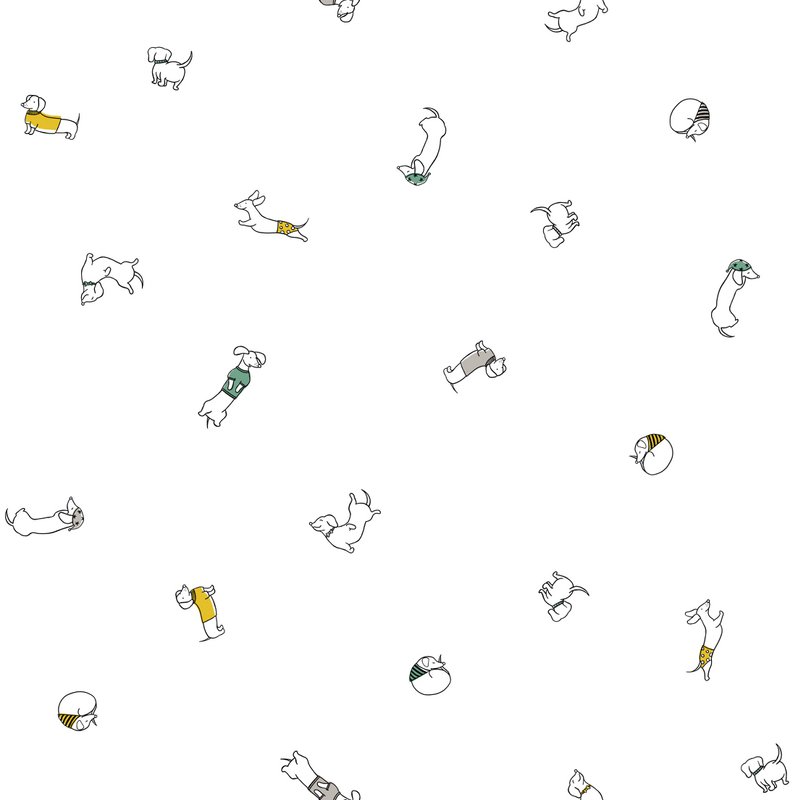 100% cotton muslin - Funny dachshund print