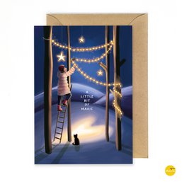 Tarjeta navideña - luces mágicas