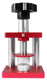 Spindelpresse für Gläser und Gehäuse, Aluminium/Edelstahl, rot/silberfarben