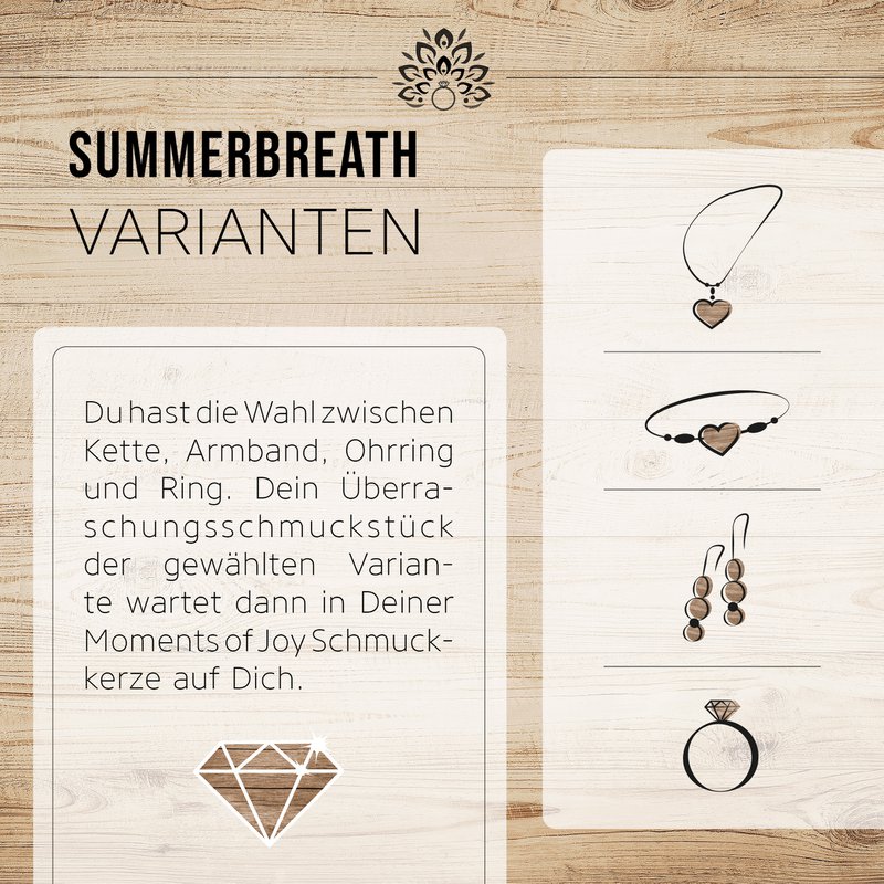 Decorative candle with a tropical scent of sun cream & crackling wooden wick - summerbreath