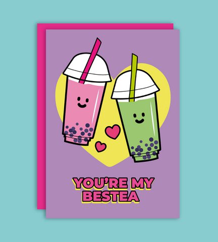 Bestea Bubble Tea Grußkarte