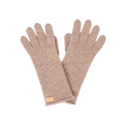 Wavy Knit Cashmere Gloves