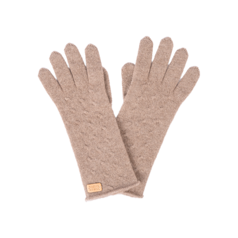Golvend gebreide kasjmierhandschoenen