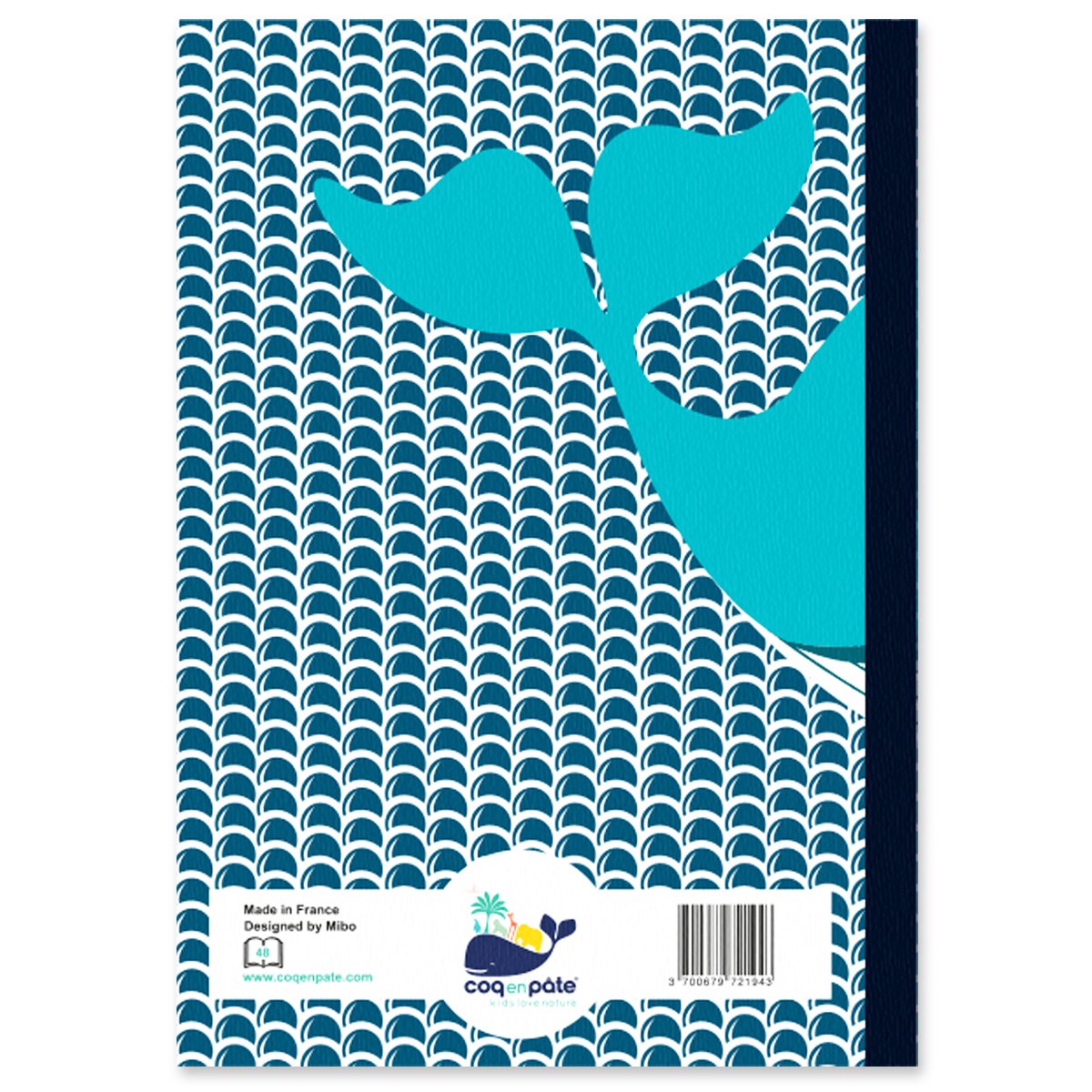A5 notebook | Whale | Recycled paper - Made in France