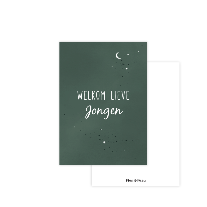 Benvenuto caro ragazzo (cielo stellato verde scuro)