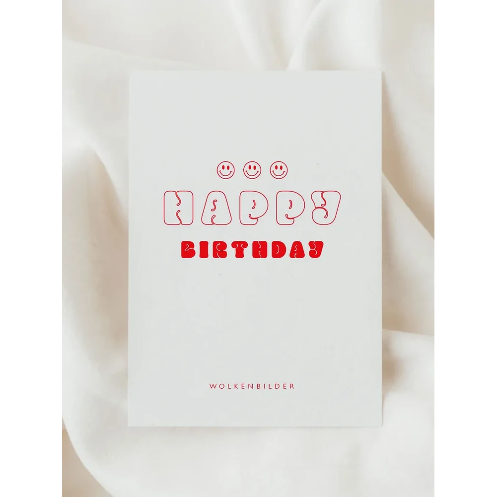 Nr. 256 HAPPY BIRTHDAY RED SMILIE