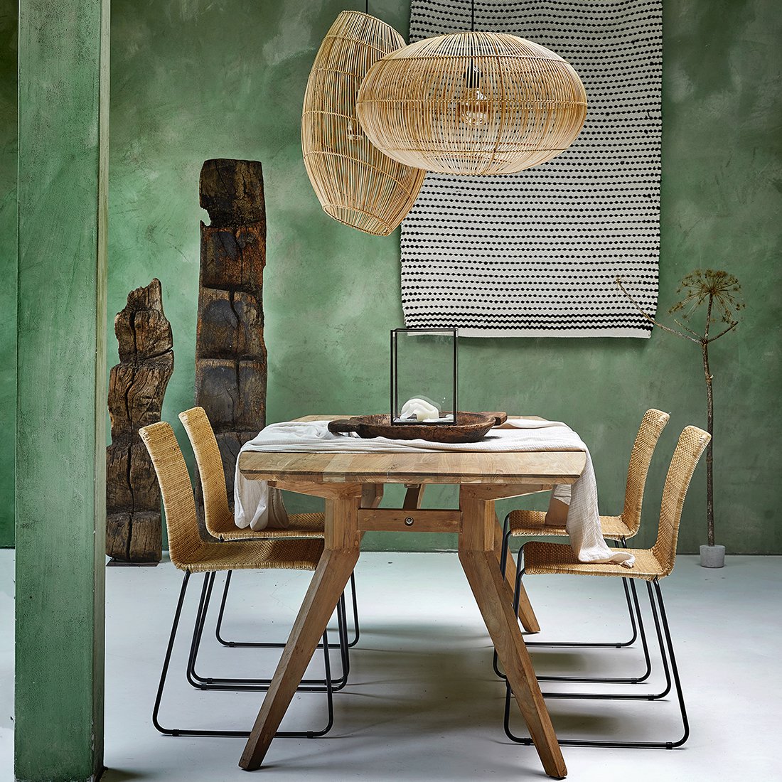 Studio teak rectangular table