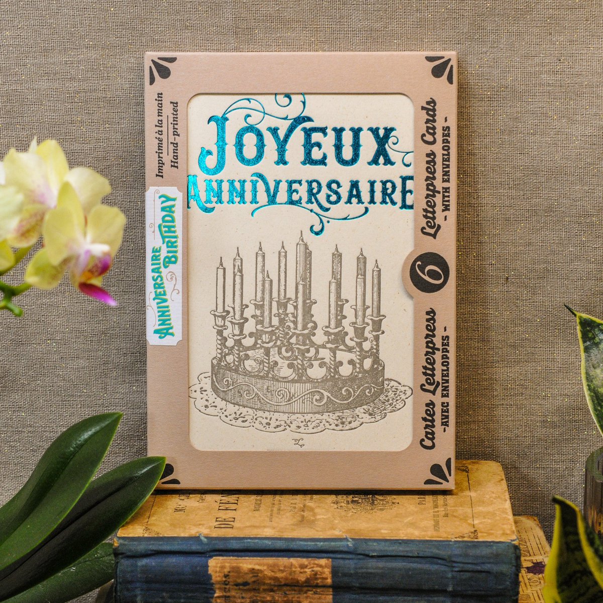 Box of 6 Birthday Letterpress Cards (with envelopes)