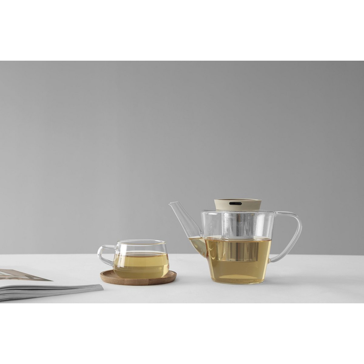 Viva - Teiera in vetro per infusione con filtro 1 litro - trasparente