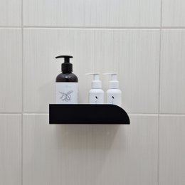 Pequeño estante de ducha bauhaus, blanco, beige o negro
