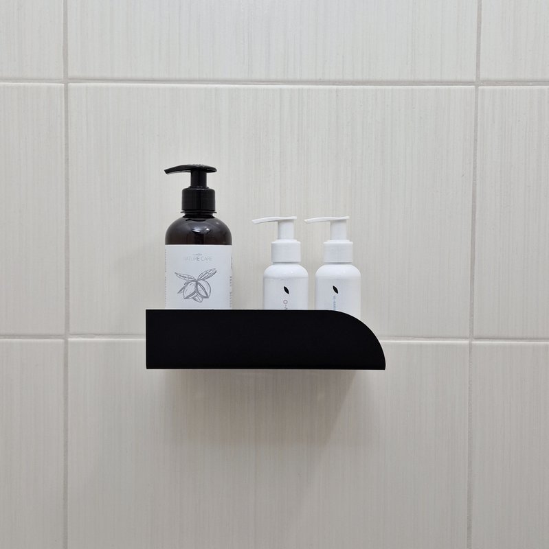 Pequeño estante de ducha bauhaus, blanco, beige o negro