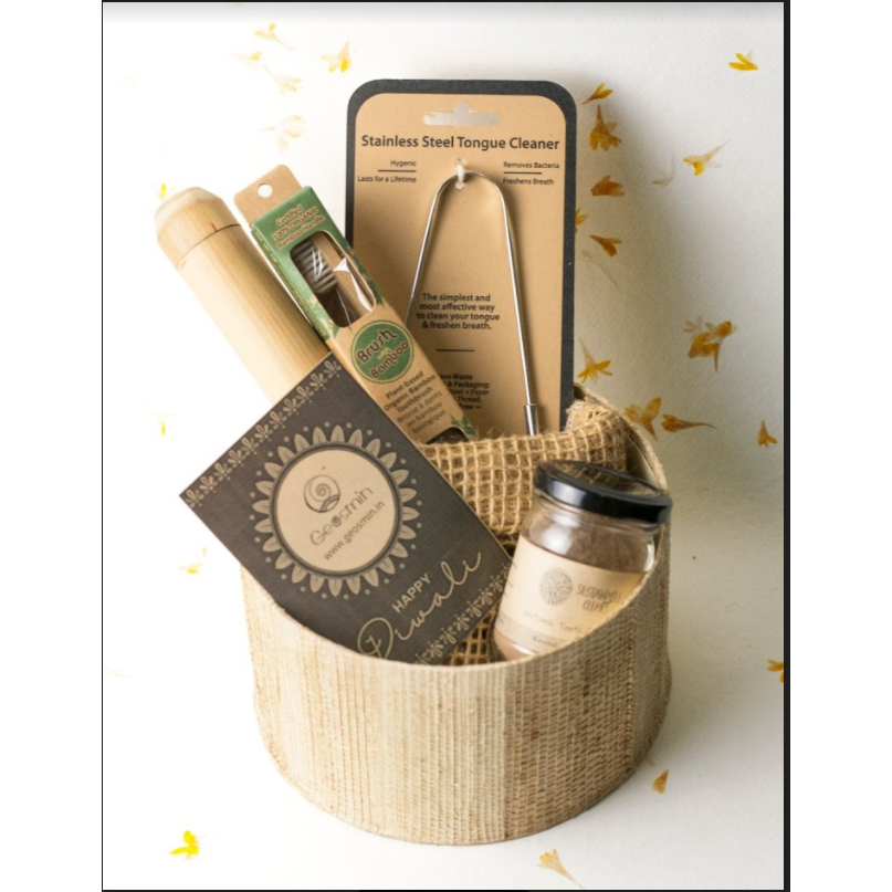 Multi-way geschenkverpakking met bananenstam