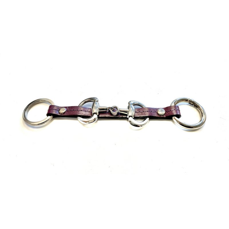 Sleutelhanger paardenbit plum