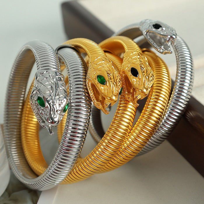 Bracciale elasticizzato dal design grosso cobra