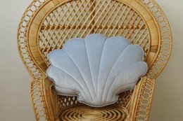 "Blue Pearl" Velvet Shell Pude