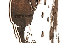Weltkarte aus Holz, Weltkarte aus Holz
