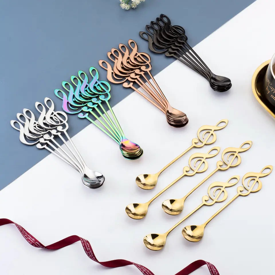 “Clé de Sol” spoon - For tea, coffee or desserts - 4 colors available