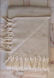 100% luxe strepen ZigZag katoenen deken gemaakt in Portugal