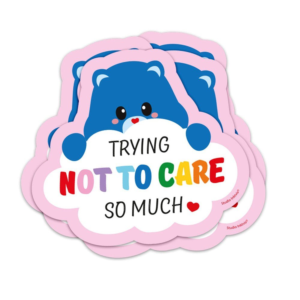 Sticker Trying not to care so much Bear