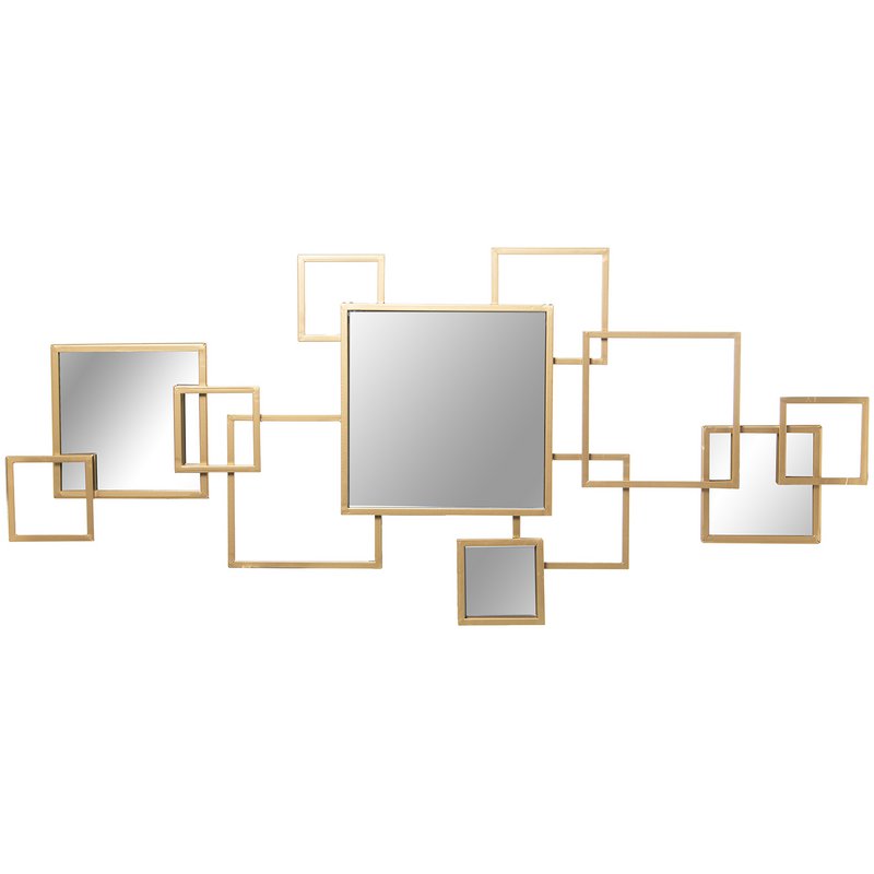 APLIQUE PARED METAL DORADO C/ESPEJOS _120X2X53CM ST71932
