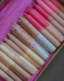 Taper candles-  Gray colours mix
