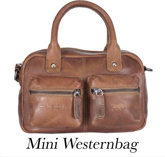 Arrigo Ladies Piccola spalla Mini Westernbag in pelle cognac