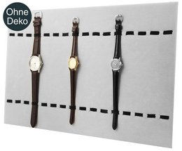 Uhrendisplay, grau, mit Gummizug, 39 cm x 26 cm x 0,5 cm
