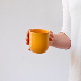 Hollyhock mug - late summer yellow - 200 ml