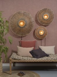 Wandlampe Bali 60cm zw./nat., M