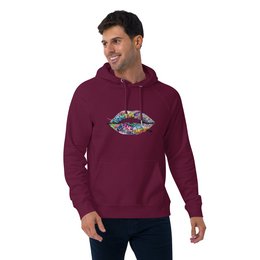 Lipstickjungle unisex økologisk raglan hættetrøje
