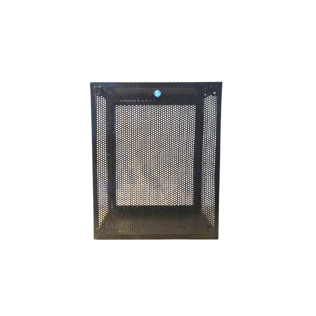 Wandvitrine, schwarzes Metall mit Acrylglas