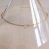 FW281: Collar de cadena D de acero inoxidable con cierre de corazón abierto