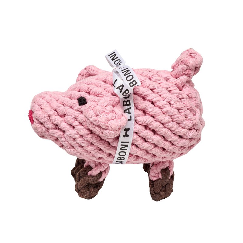 Hundespielzeug aus Baumwolltau Glücksschwein - PIGGY PIG