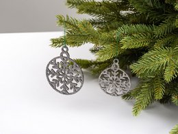 Christbaumschmuck SCHNEEFLOCKE rund
