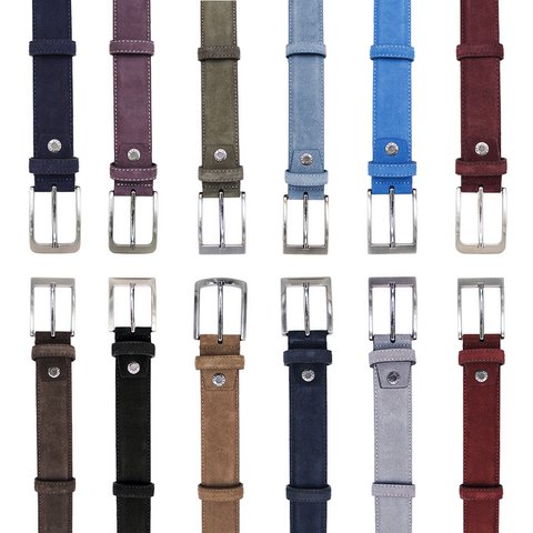 Wildledergürtel Herren Hellbraun - Wildledergürtel Damen Hellbraun - 3,5 cm breit
