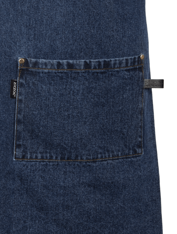 Forklæde DENIM crossback - 75x85 cm, blå